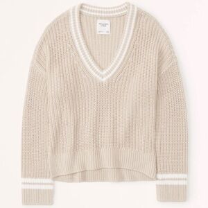 Tan knit vneck